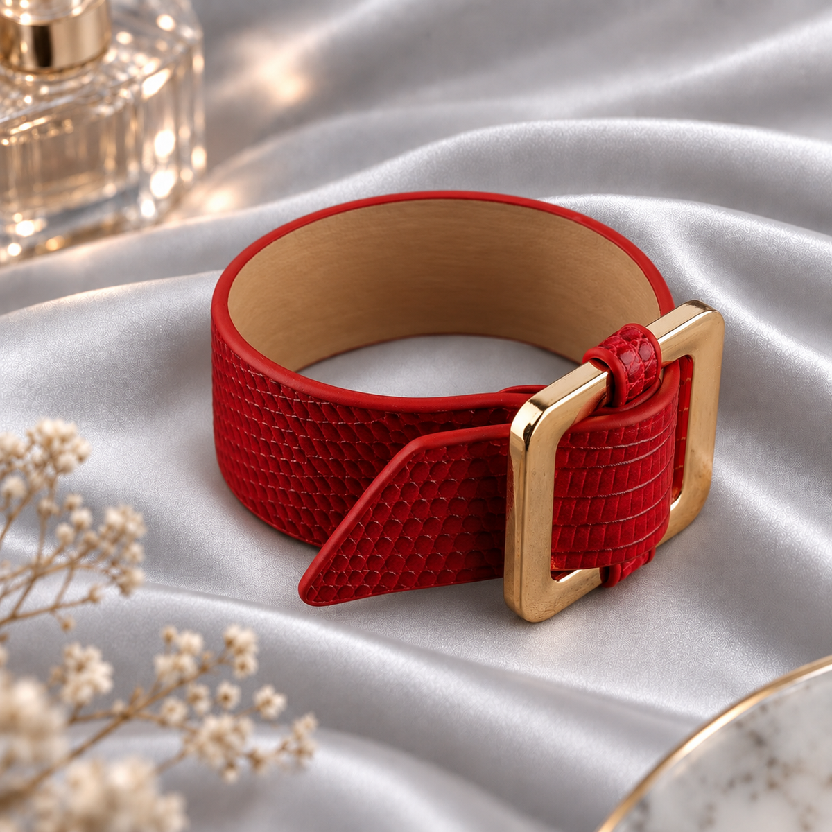 Worn Edge- Statement Leather bracelet