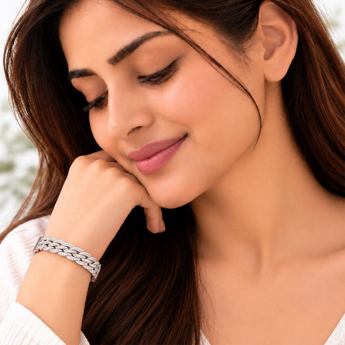 Bound Braid- Silver braided Bracelet