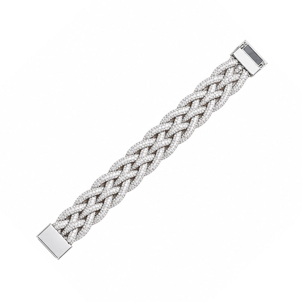Bound Braid- Silver braided Bracelet