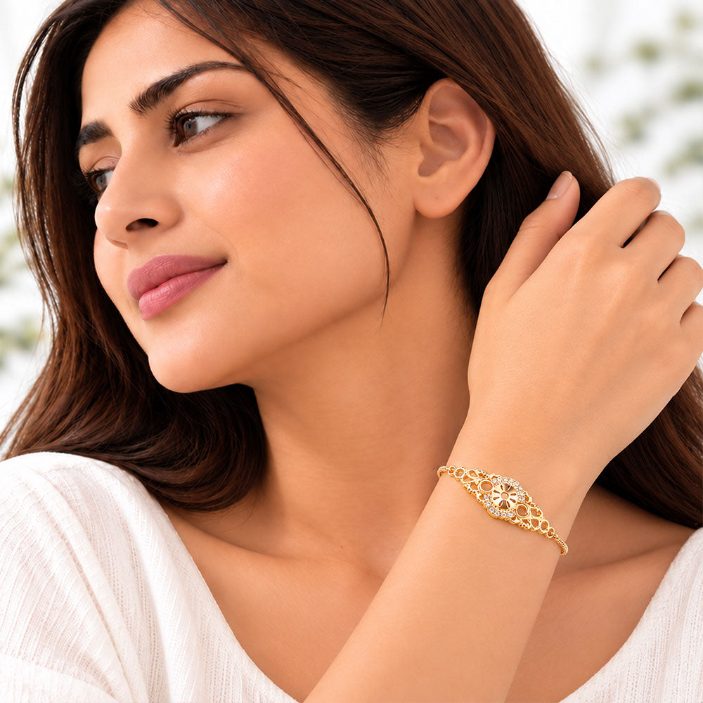 Contour Band- Golden Sleek Bracelet