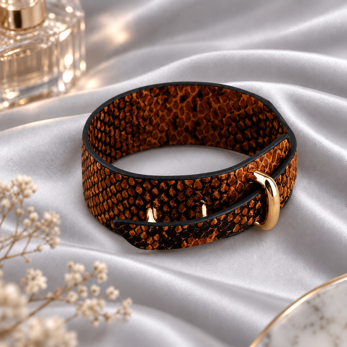 Desert Leather Thread- Statement Leather Bracelet