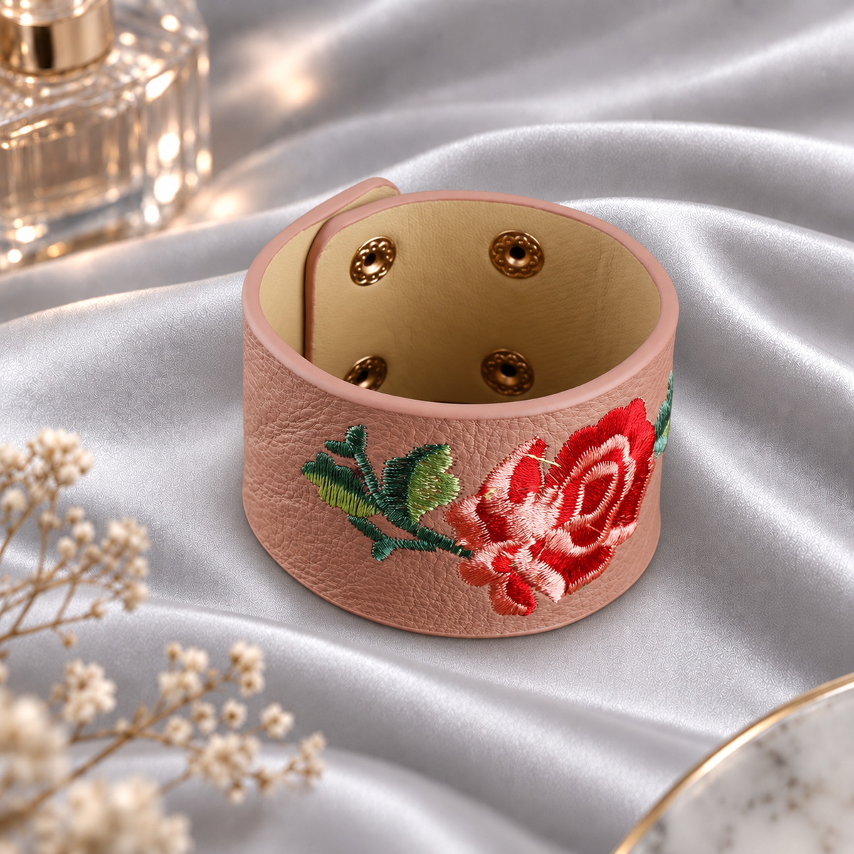 Bare Leather Bond- Statement Leather Bracelet