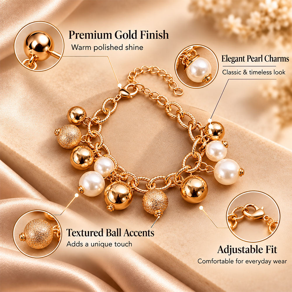 Bubble Bloom- Pearl statement bracelet