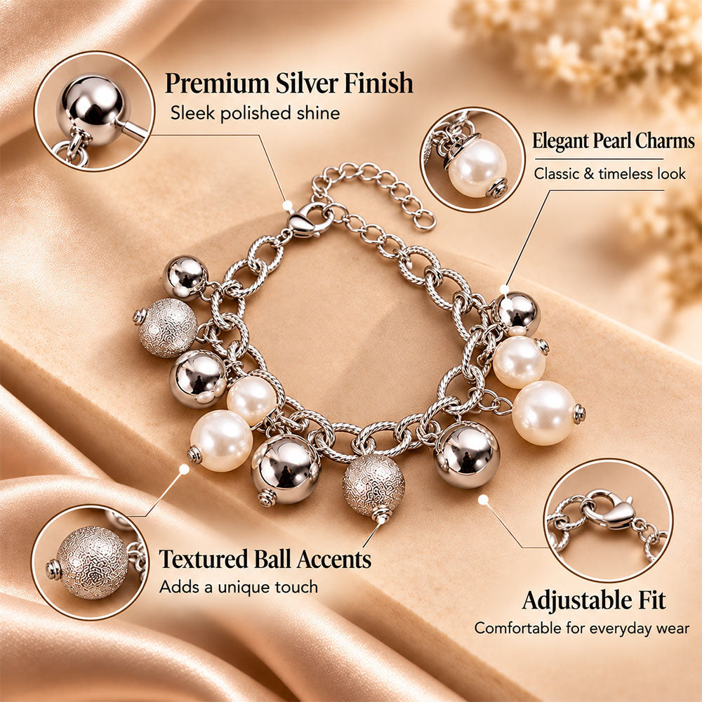 Bubble Bloom- Pearl statement bracelet