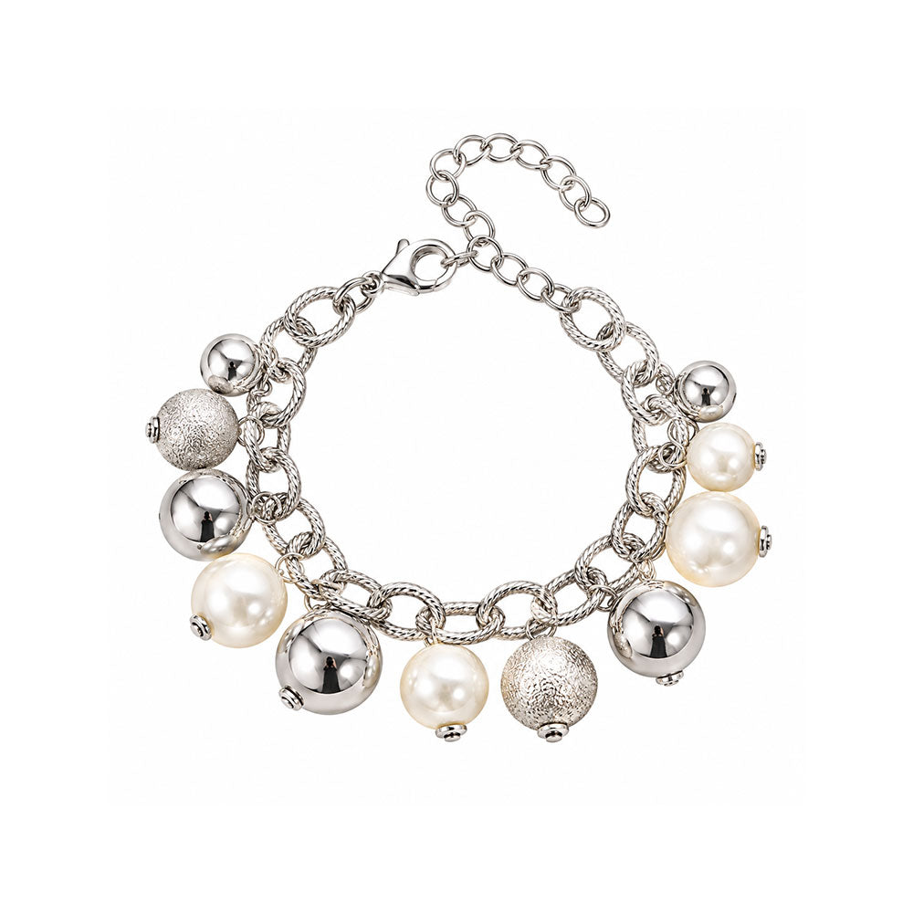 Bubble Bloom- Pearl statement bracelet