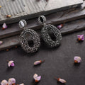 Crystal Veil- Stone studded dangler earrings