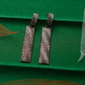 Coral Strip- Stone studded dangler earrings