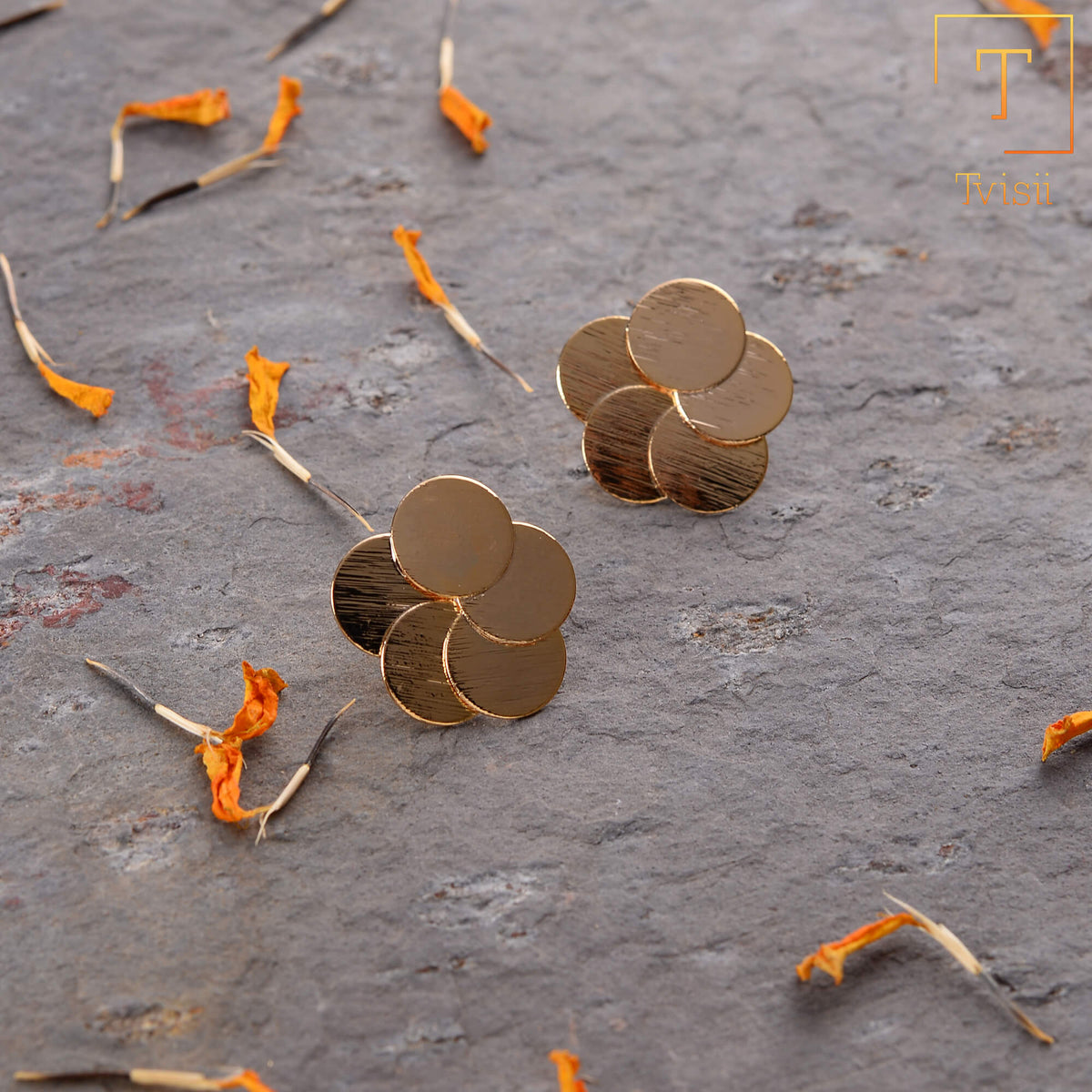 Lustre Dot- Stone studded stud earrings