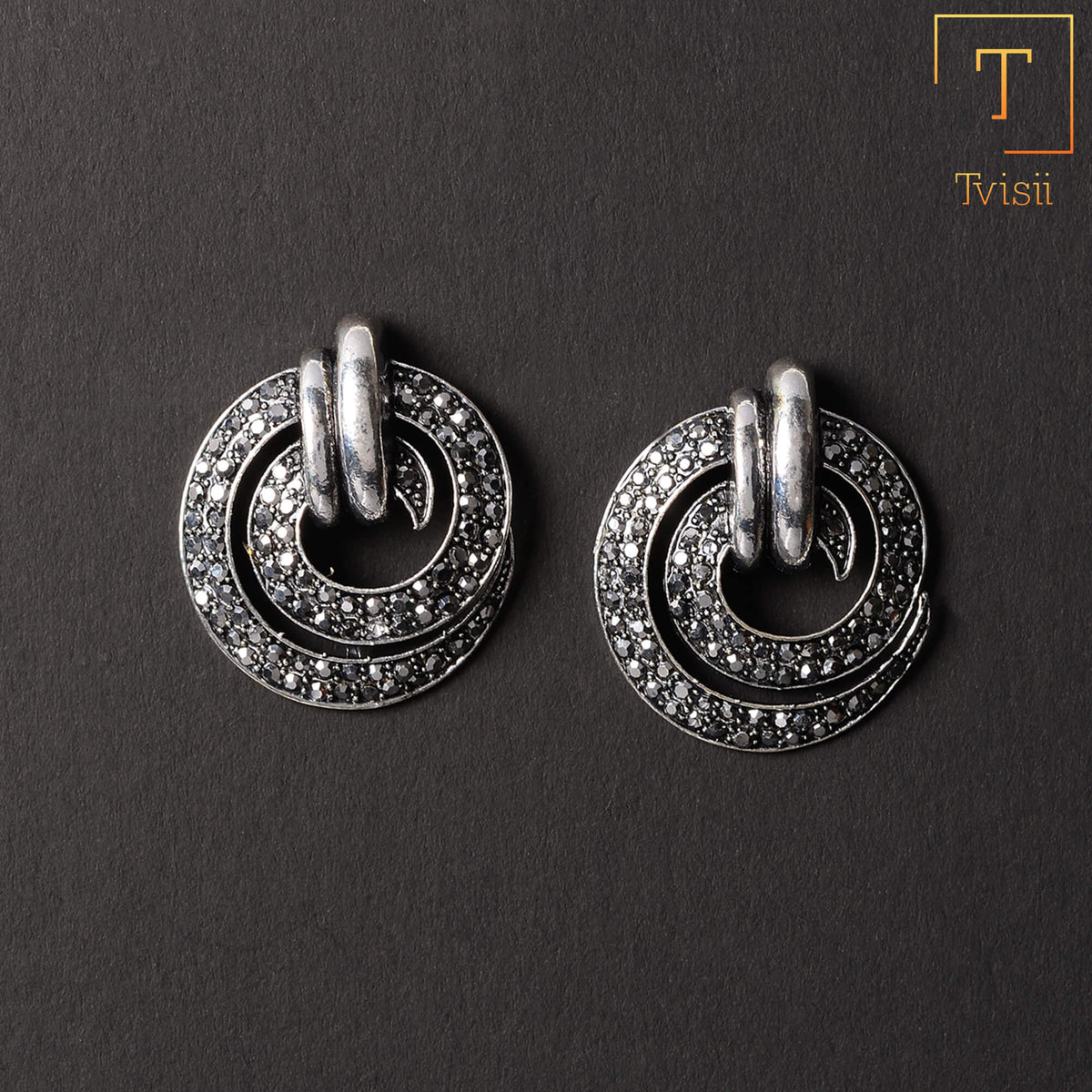 Bloom Drop- Stone studded stud earrings