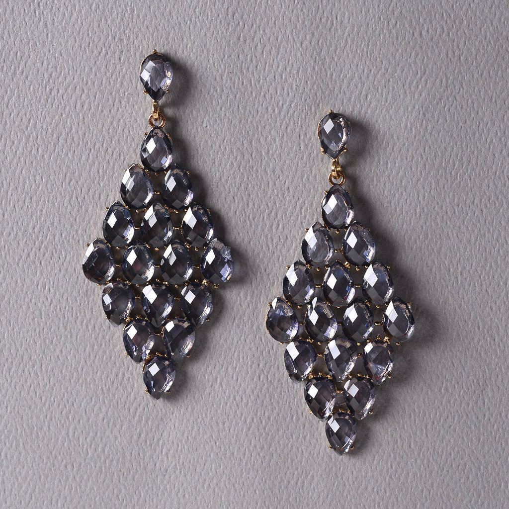 Bubble Beads- Bead Rhombus Dangler Earrings