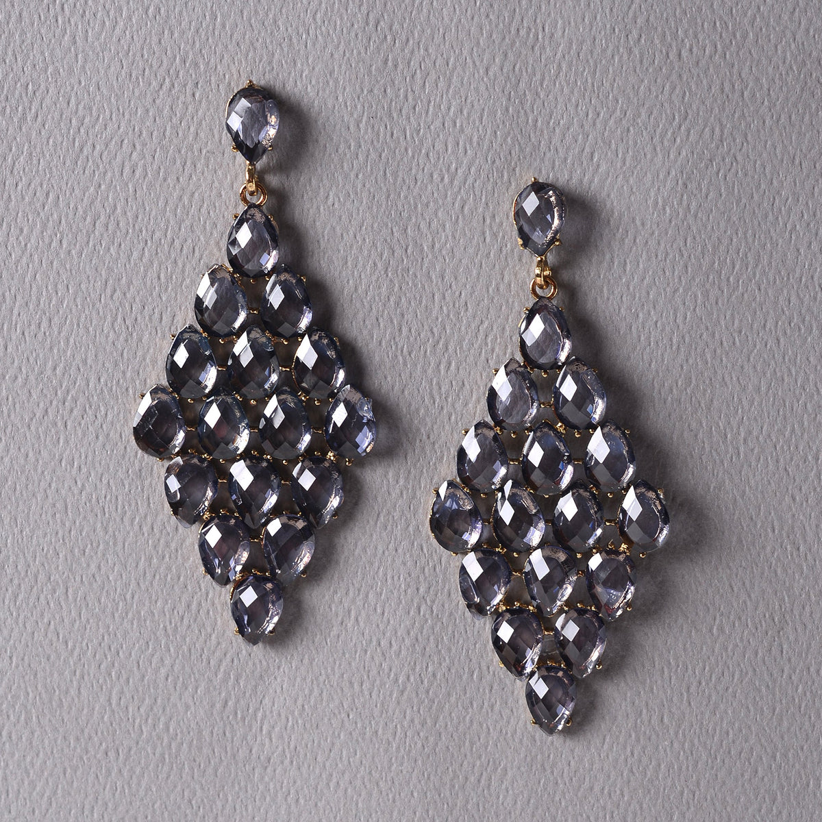 Bubble Beads- Bead Rhombus Dangler Earrings