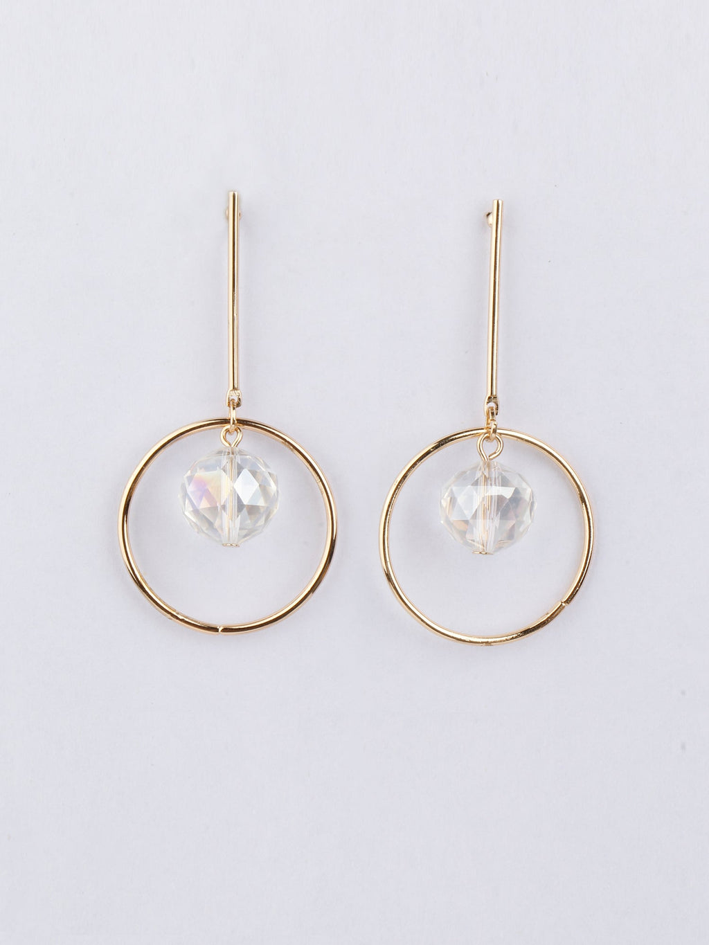 Light Thread- Stone studded Dangler earrings