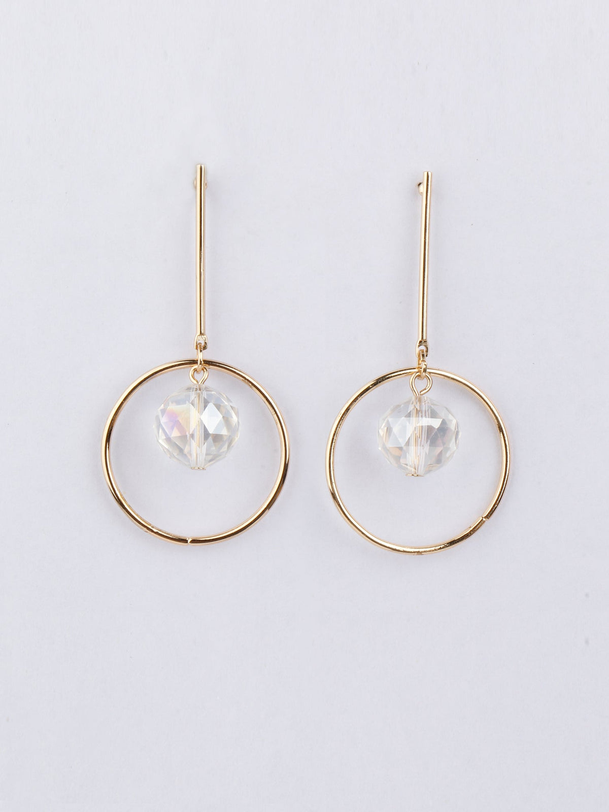 Light Thread- Stone studded Dangler earrings