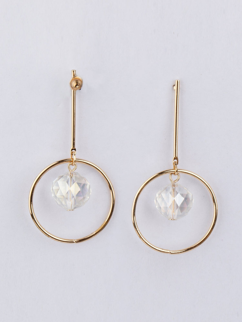 Light Thread- Stone studded Dangler earrings