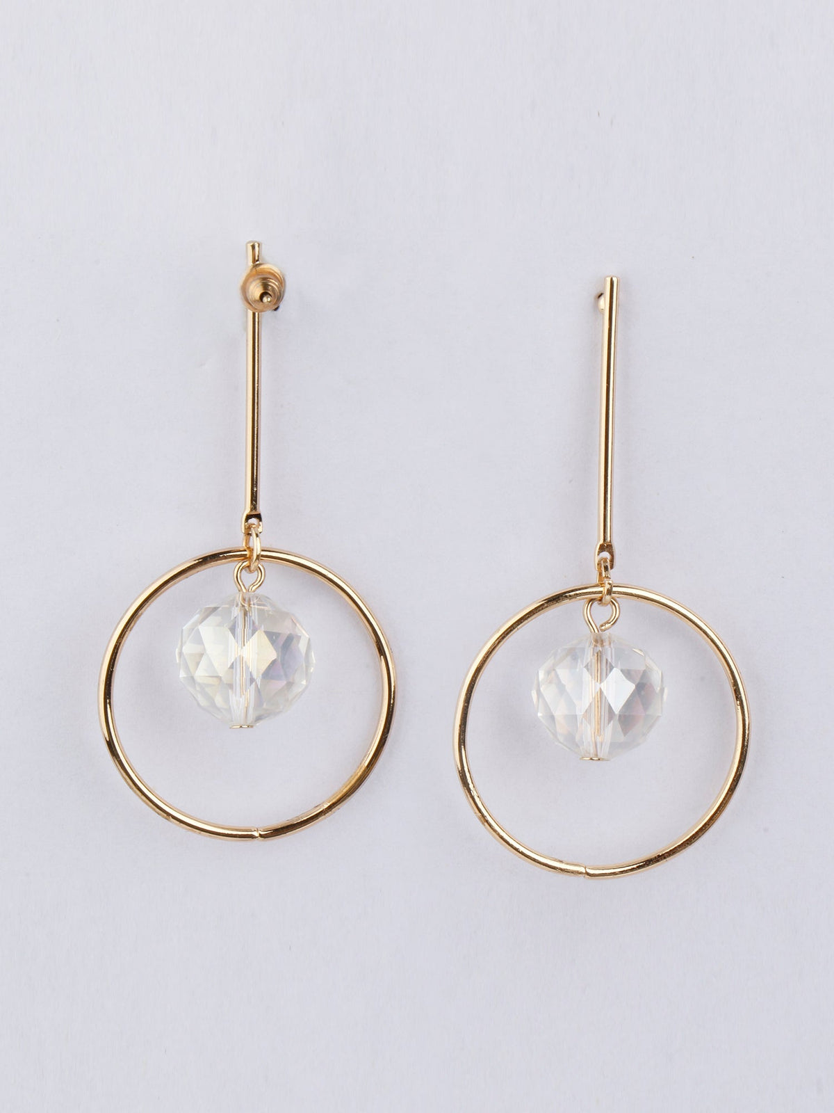Light Thread- Stone studded Dangler earrings