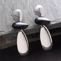 perfect pebbles- Metallic dangler earrings