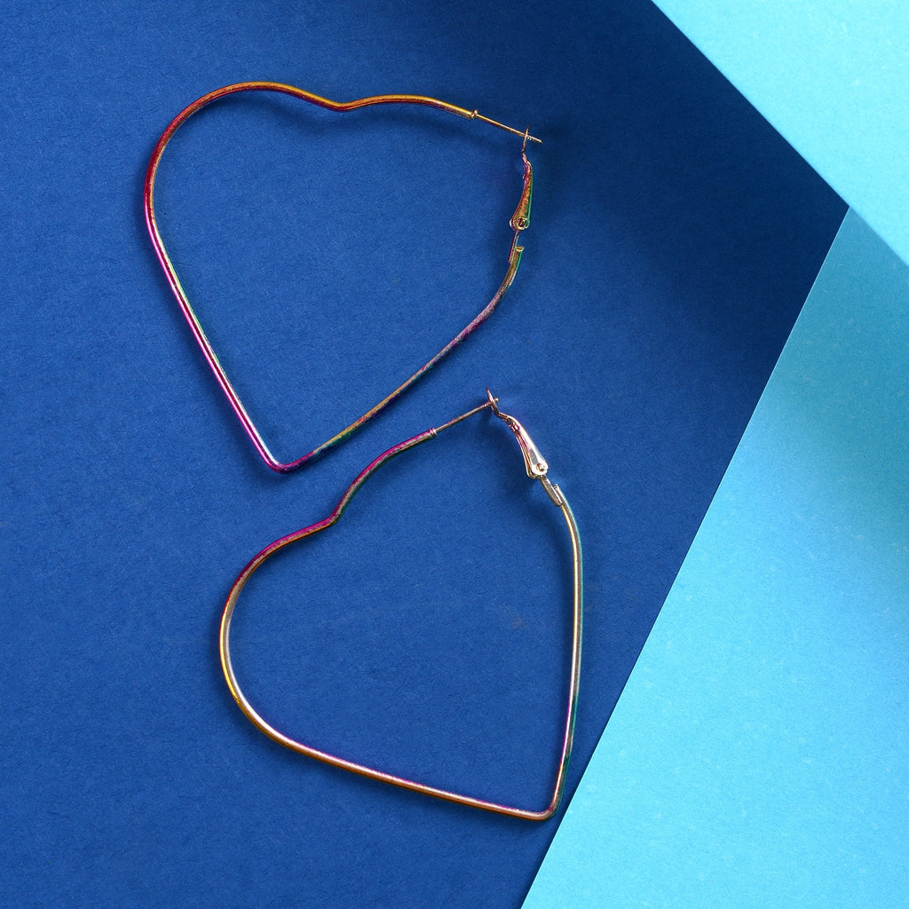 Pure Line- Heart Shaped shoop earrings