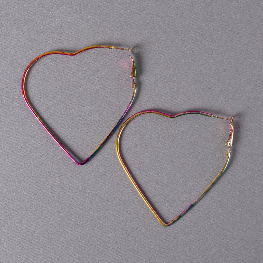 Pure Line- Heart Shaped shoop earrings