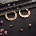 Glow- Metallic golden hoops earrings