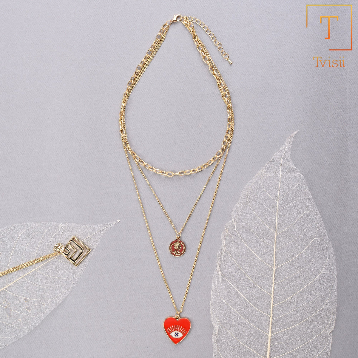 Golden Drift- golden  layered necklace