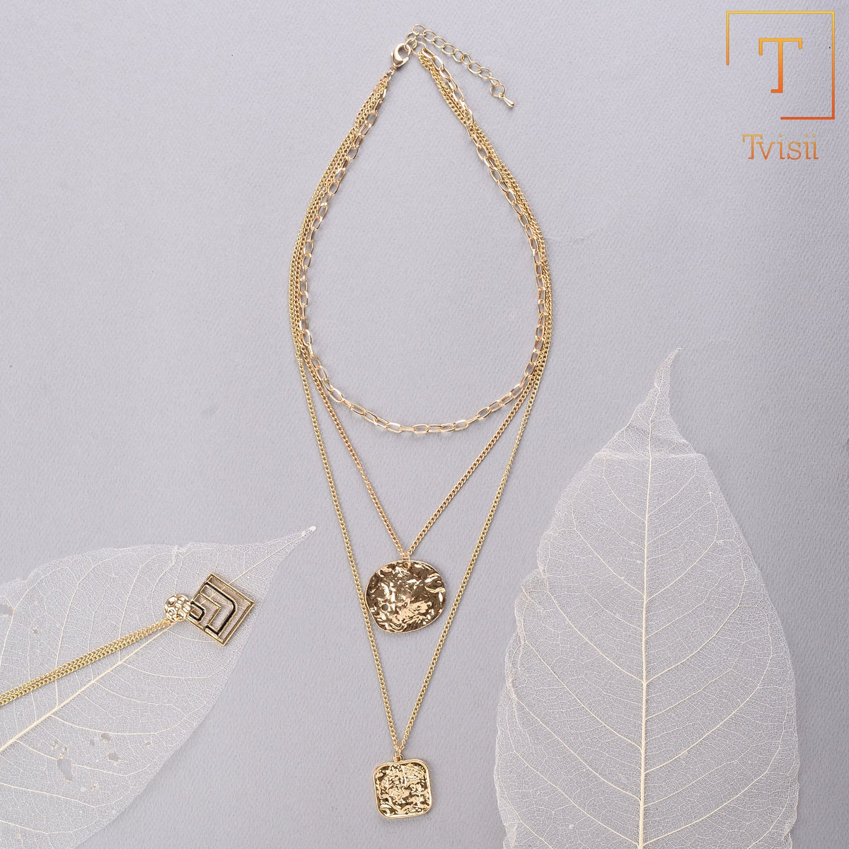 Sunbeam Layers- golden  layered necklace