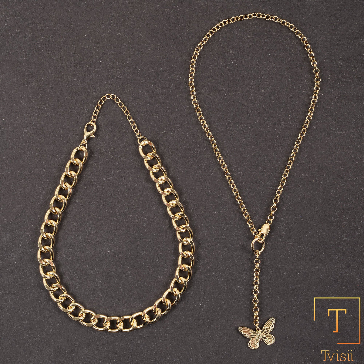 Forest Gleam- golden  layered necklace
