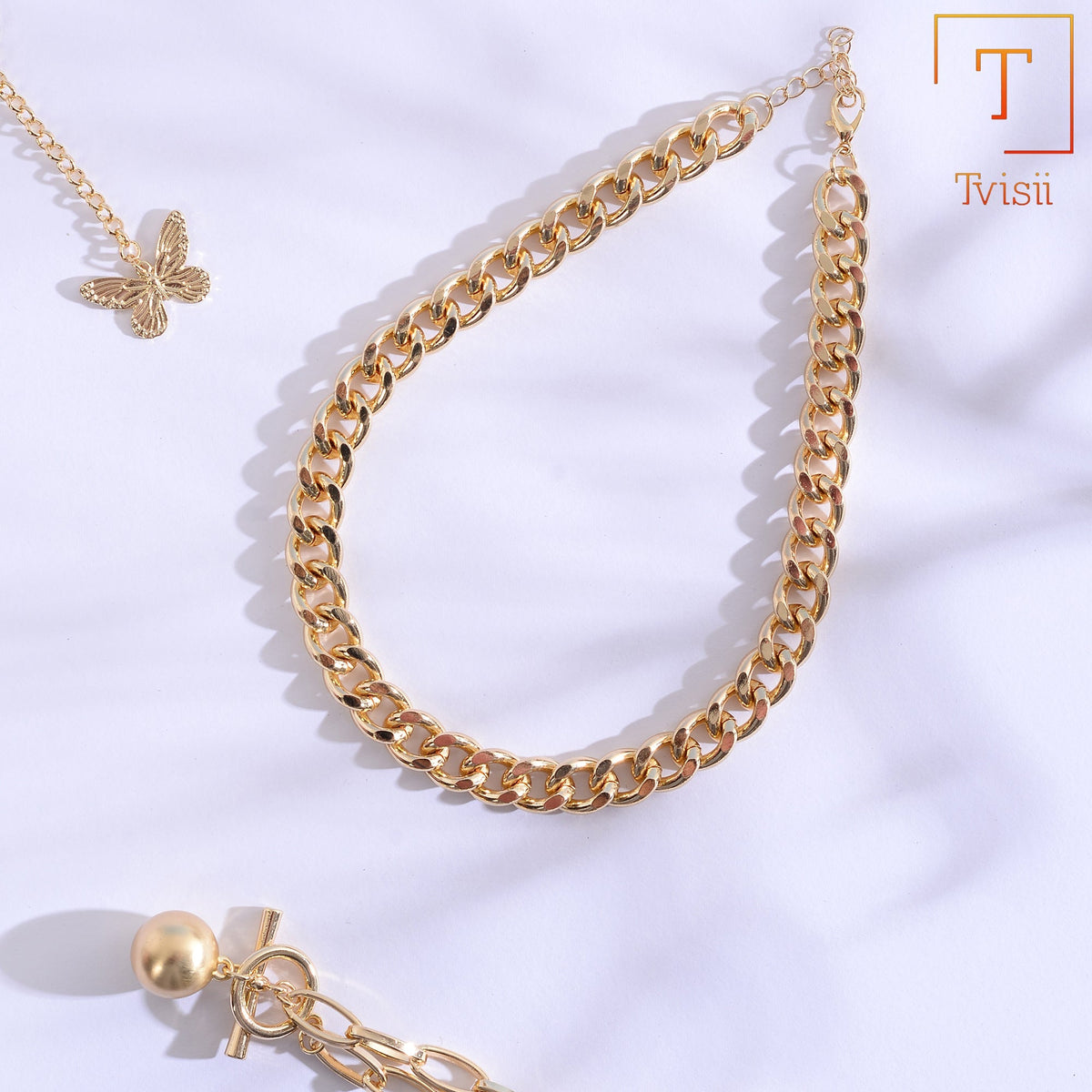 Golden Horizon- golden  layered necklace