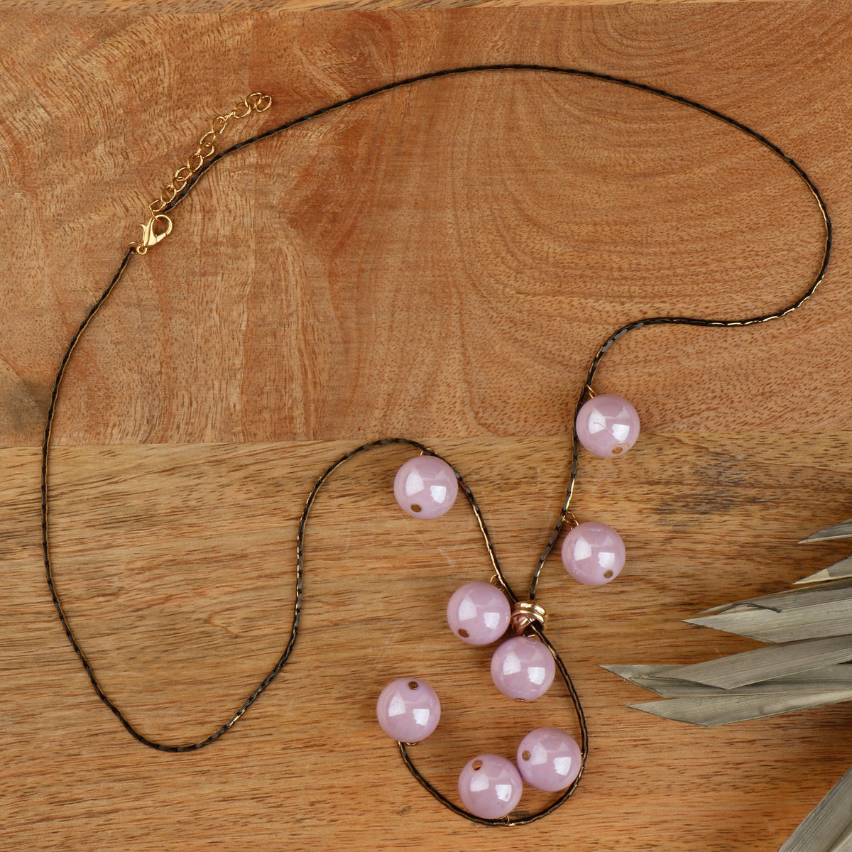 Golden Pop- Bead Studded Neckpiece