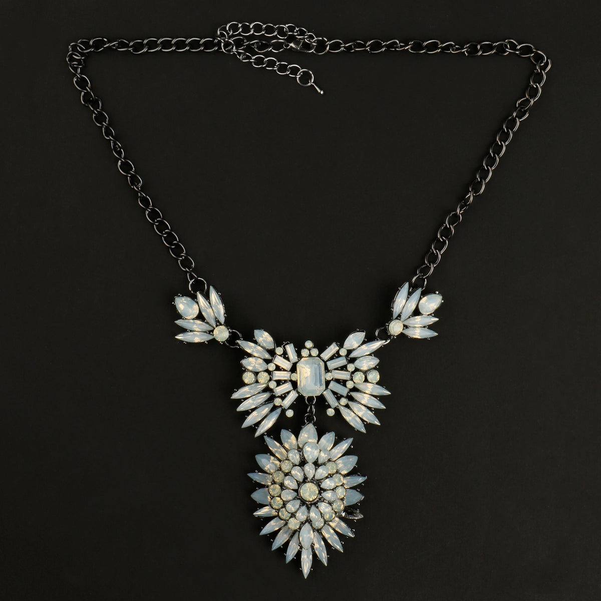 Formed Light- Stone studded statement neckpiece
