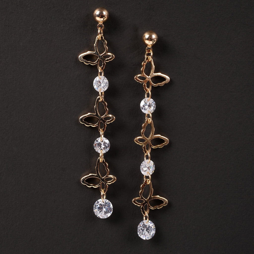 Wildflower Flow- Stone studded dangler earrings