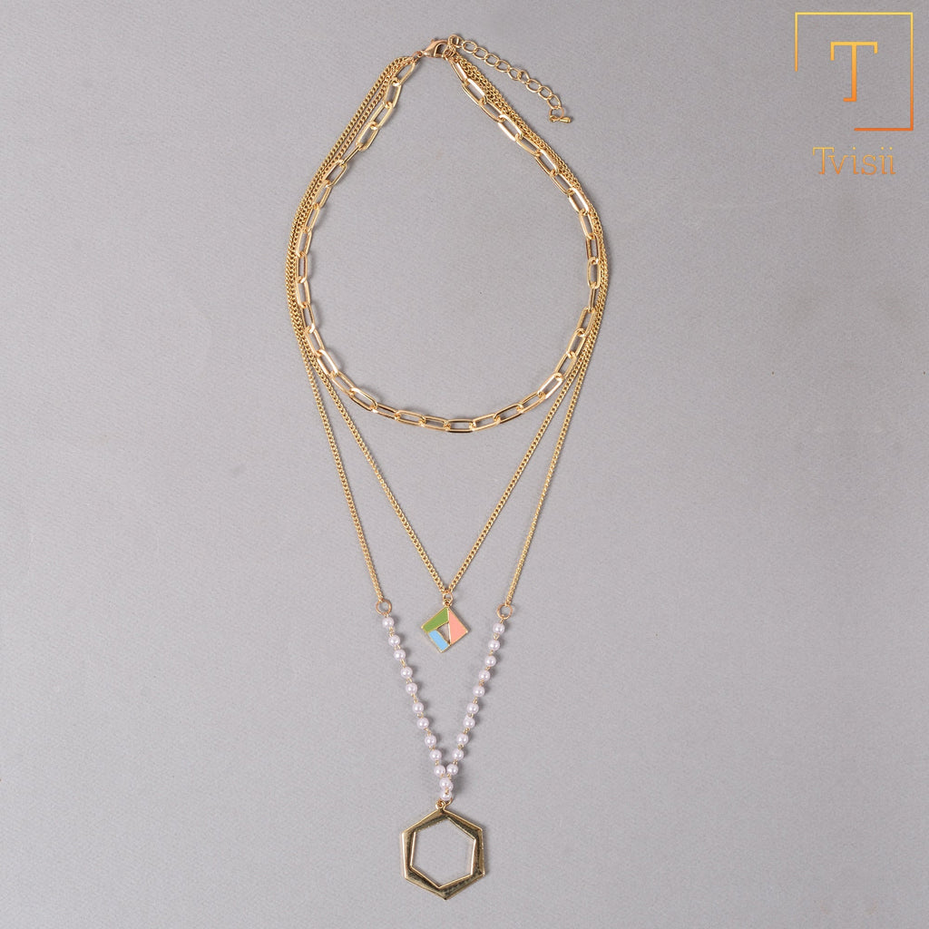 Glow Within- golden  layered necklace