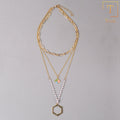 Glow Within- golden  layered necklace