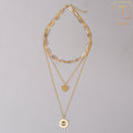 Golden Whisper- golden  layered necklace
