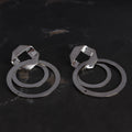 Frame glow- Silver dangler earrings