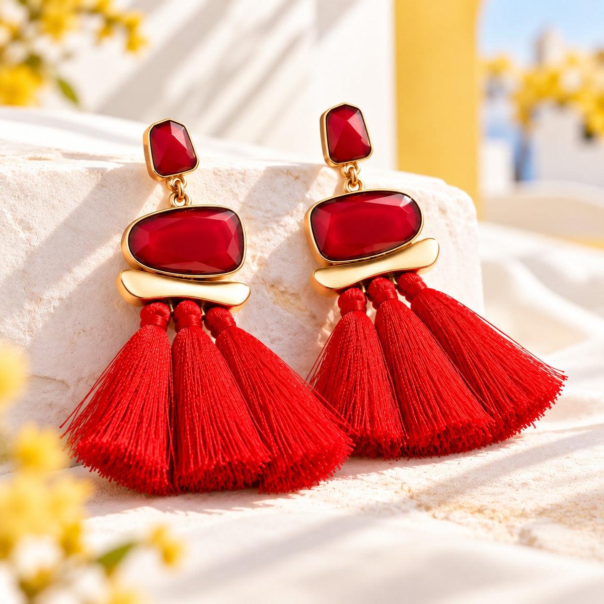 Haven Thread- Beaded thread dangler earrings